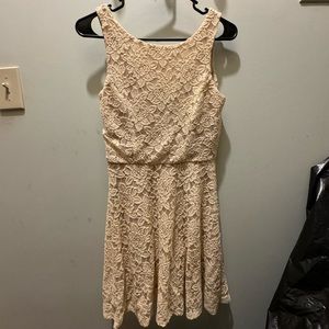 Speechless Cream Lace Dress